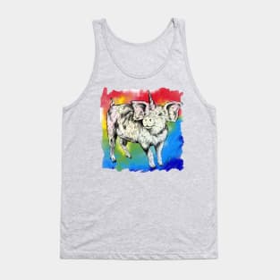 Rainbow Piggercorn Tank Top